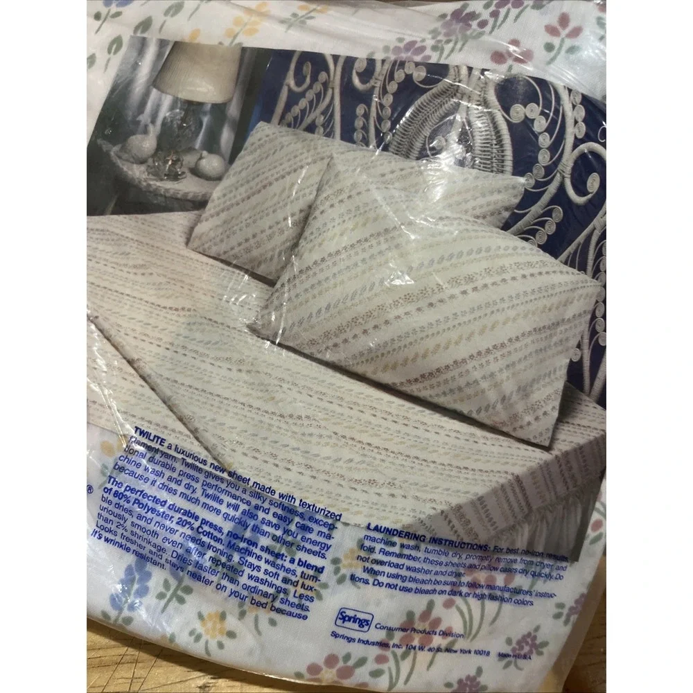 Vtg Morgan‎ Jones Twilite By Springs Vintage Twin Flat Sheet Floral Cottagecore